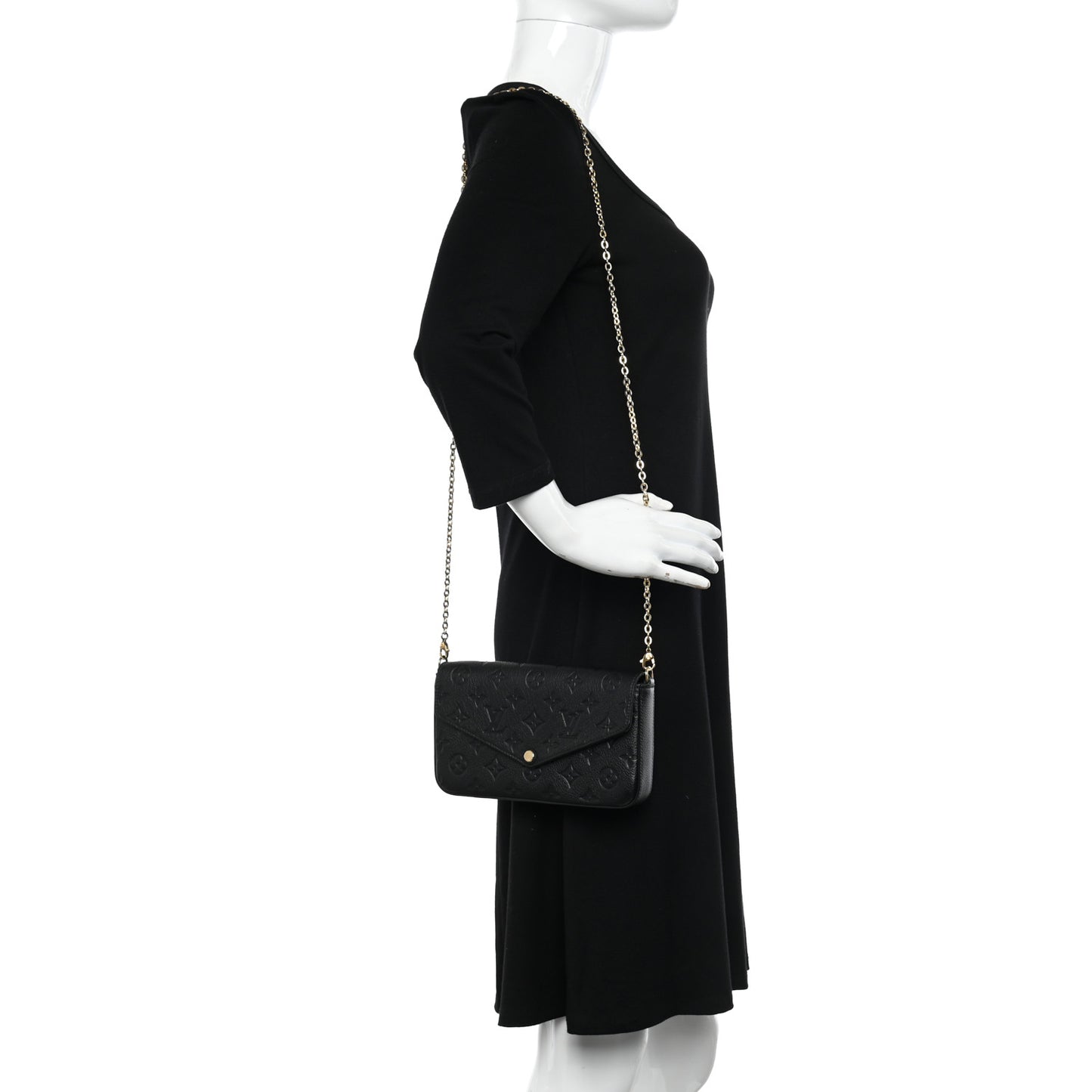 Empreinte Pochette Felicie Chain Wallet Black
