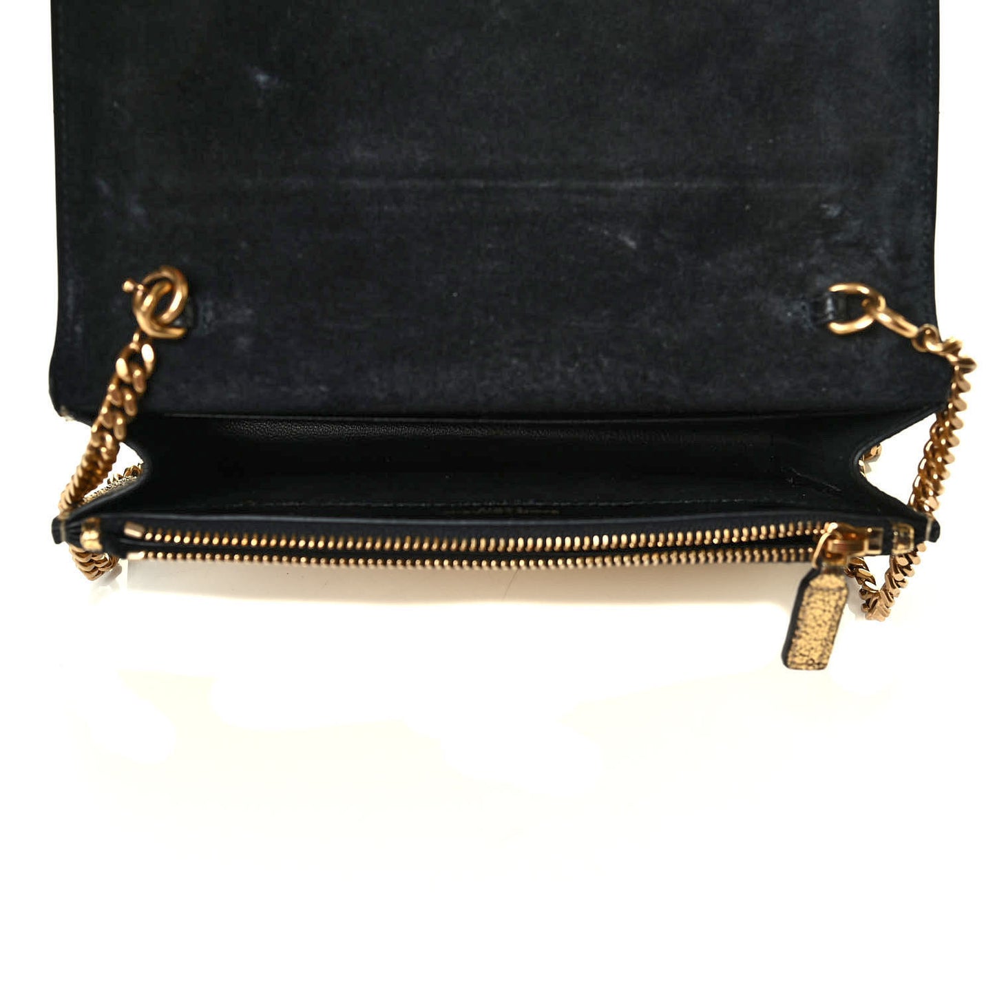 Metallic Calfskin Classic Monogram Kate Tassel Satchel Gold