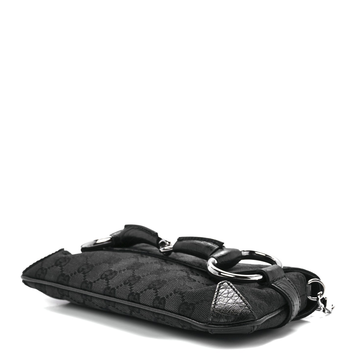 Monogram Horsebit Chain Clutch Black