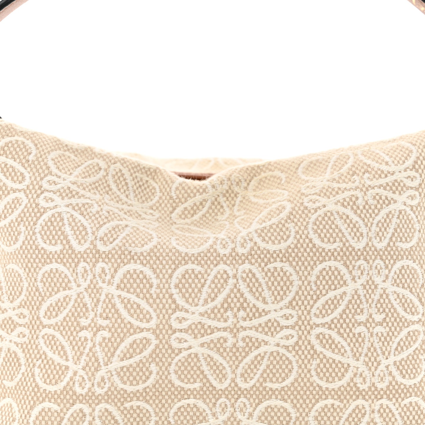 Jacquard Anagram Calfskin Small Cubi Bag Ecru Tan