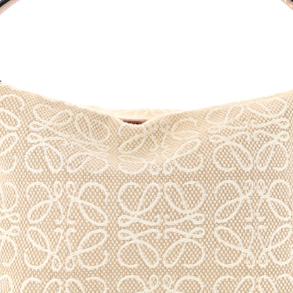 Loewe Jacquard Anagram Calfskin Small Cubi Bag Ecru Tan 8 of 13