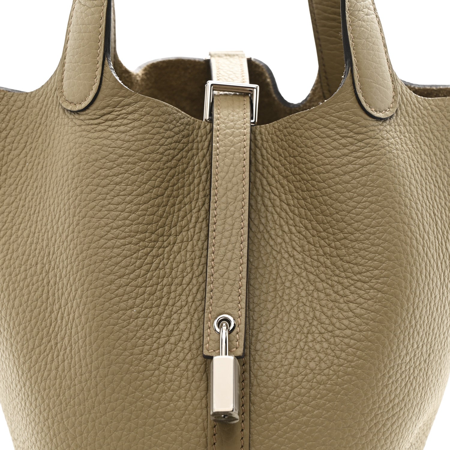 Hermes Taurillon Clemence Picotin Lock 18 PM Beige Marfa 8 of 11