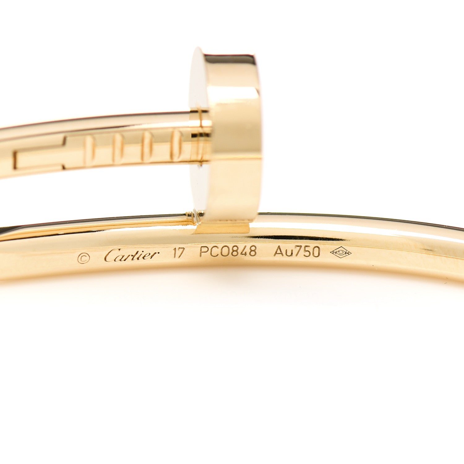 Cartier 18K Yellow Gold Juste Un Clou Bracelet 17 3 of 5