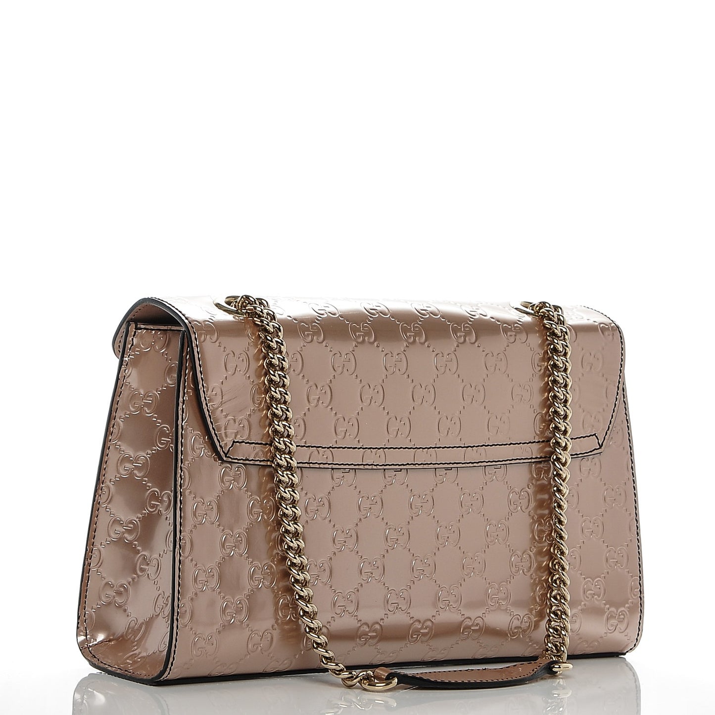 Shine Guccissima Medium Emily Chain Shoulder Bag Dark Cipria
