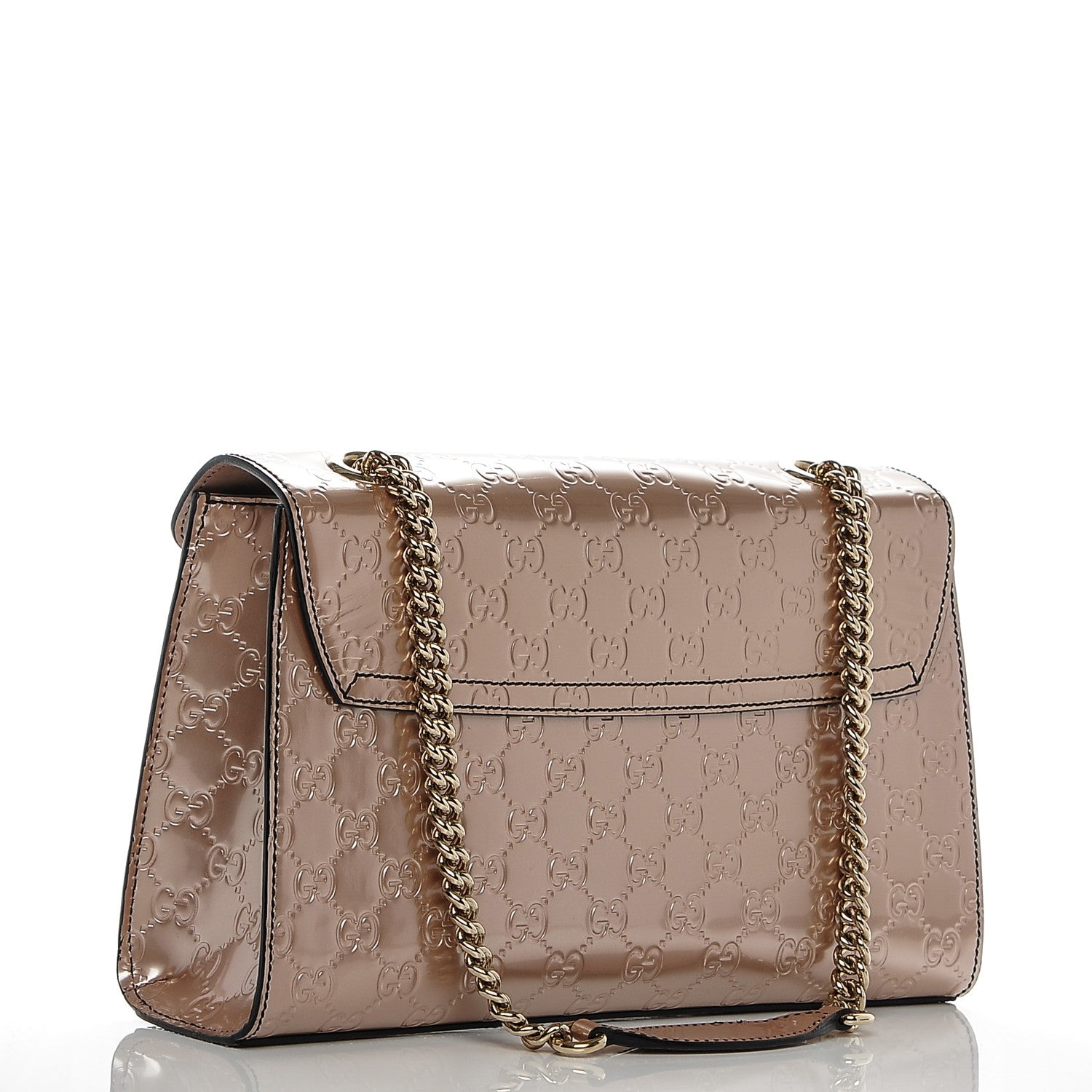 Gucci Shine Guccissima Medium Emily Chain Shoulder Bag Dark Cipria 3 of 6