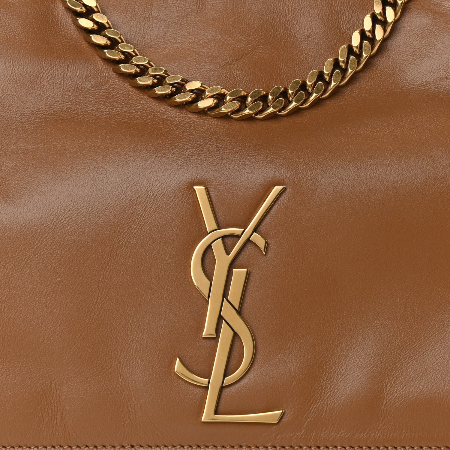Saint Laurent Smooth Calfskin Suede Medium Reversible Monogram Kate Satchel Light Ochre 8 of 18