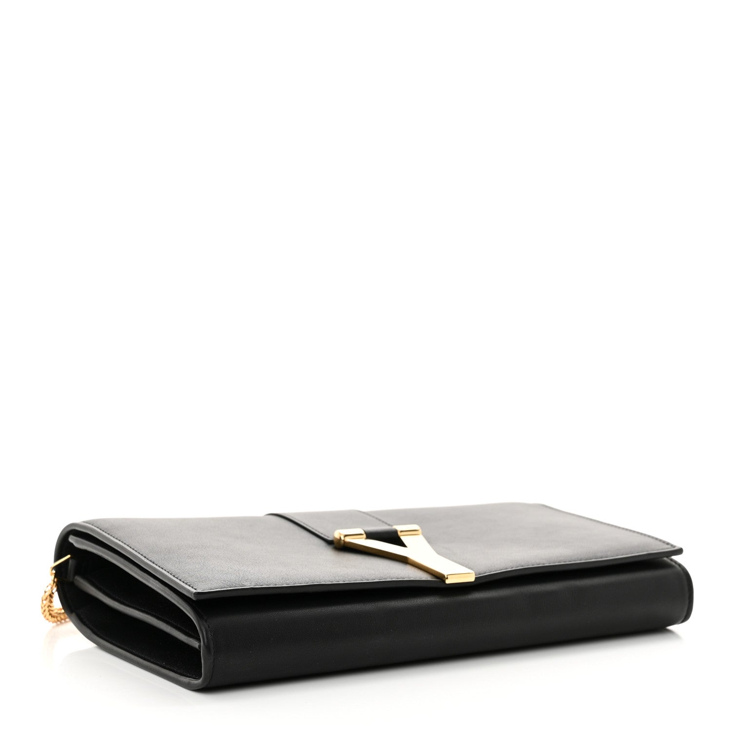 Saint Laurent Calfskin Classic Y Ligne Chain Wallet Black 4 of 11
