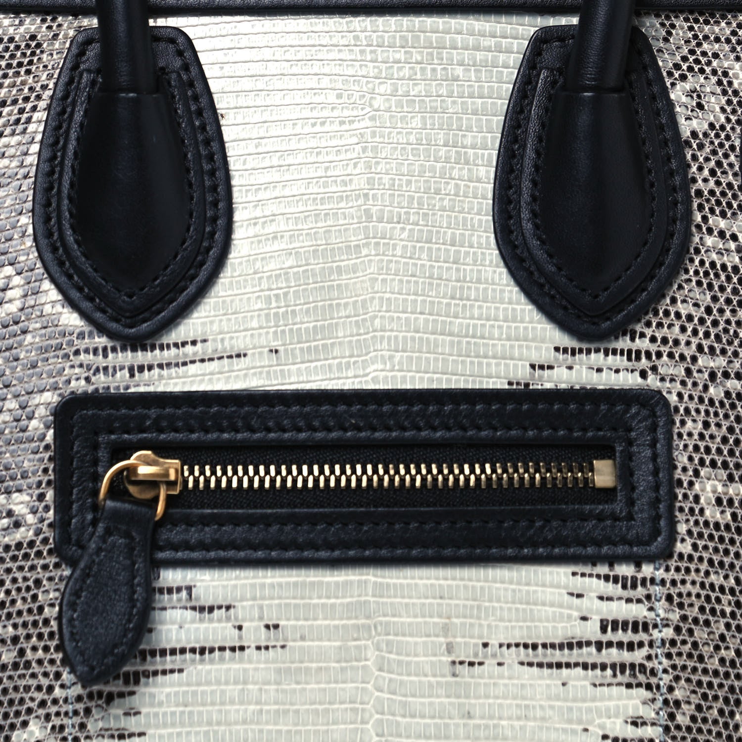 Celine Lizard Smooth Calfskin Nano Tri-Color Luggage Mineral 8 of 13