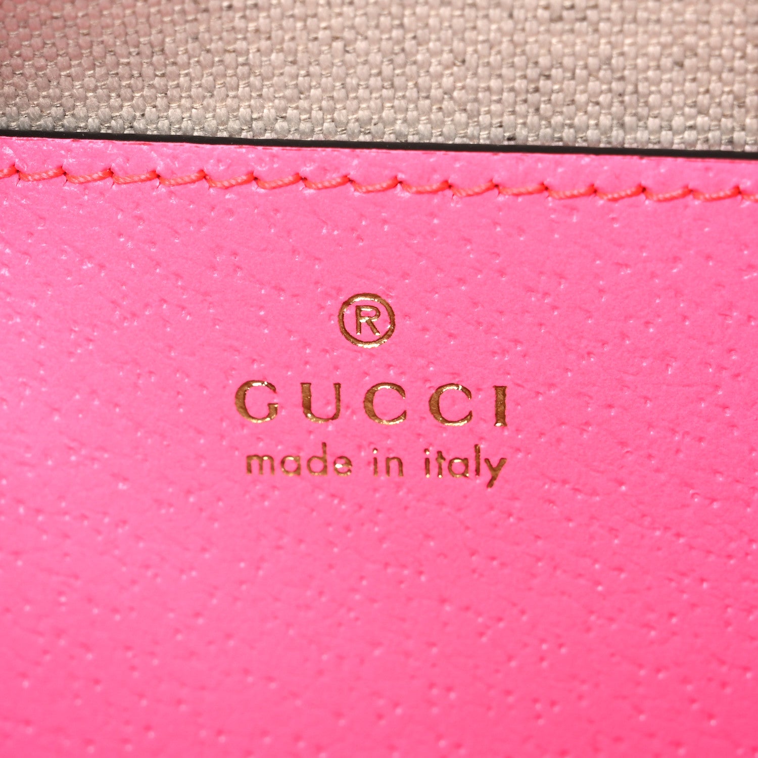 Gucci GG Supreme Monogram Textured Dollar Calfskin Web Ophidia Small Crossbody Bag Beige Ebony Fuchsia 5 of 9