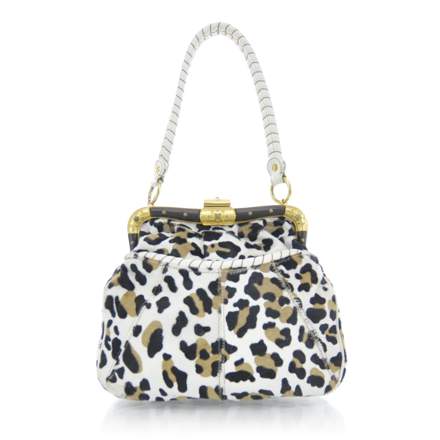 Valentino Garavani Leopard Print Pony Hair Frame Bag 1 of 11