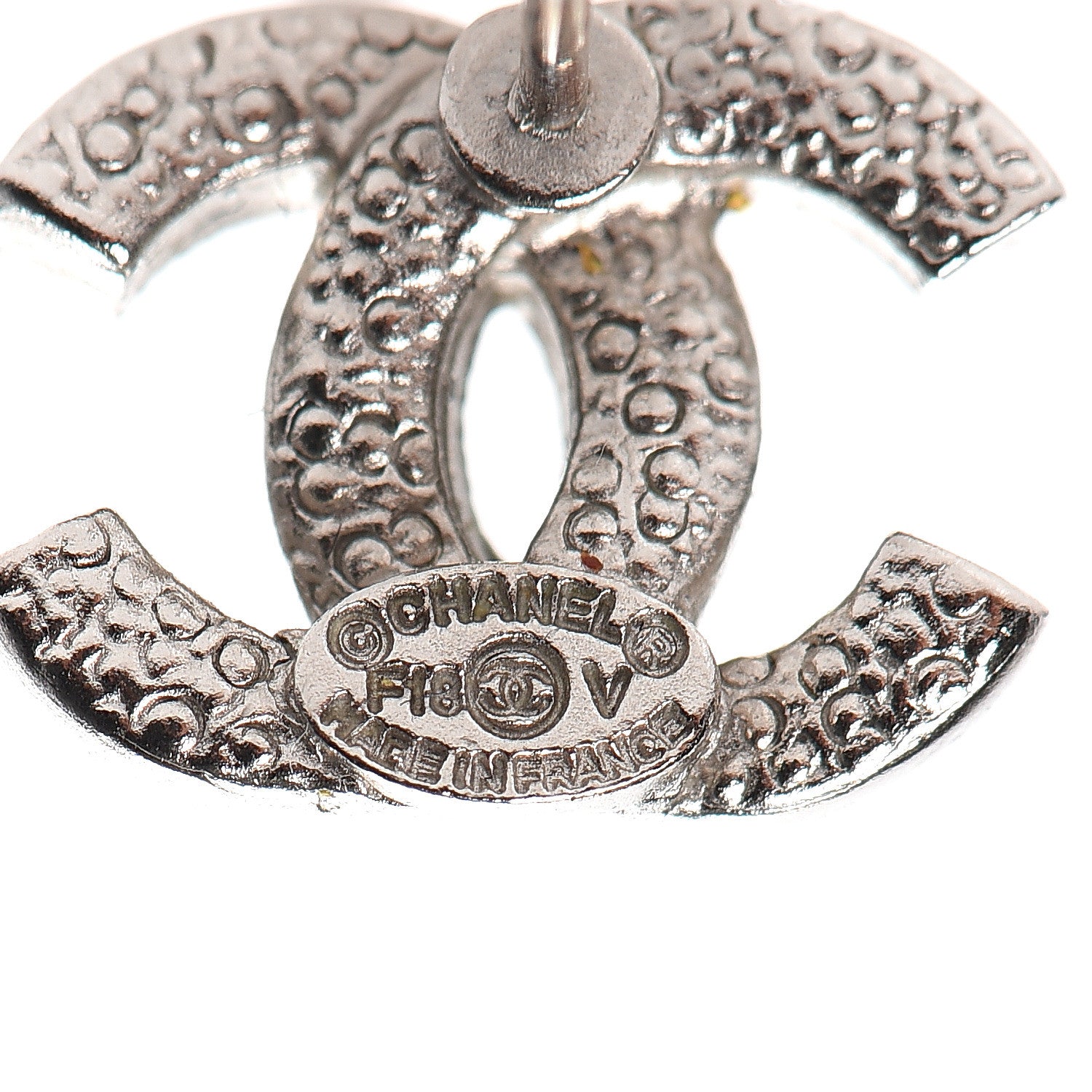 Chanel Crystal CC Earrings Silver 4 of 5