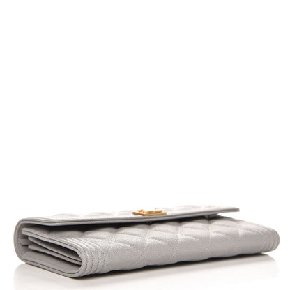 Chanel Caviar Quilted Boy Flap Wallet Grey 4 of 9