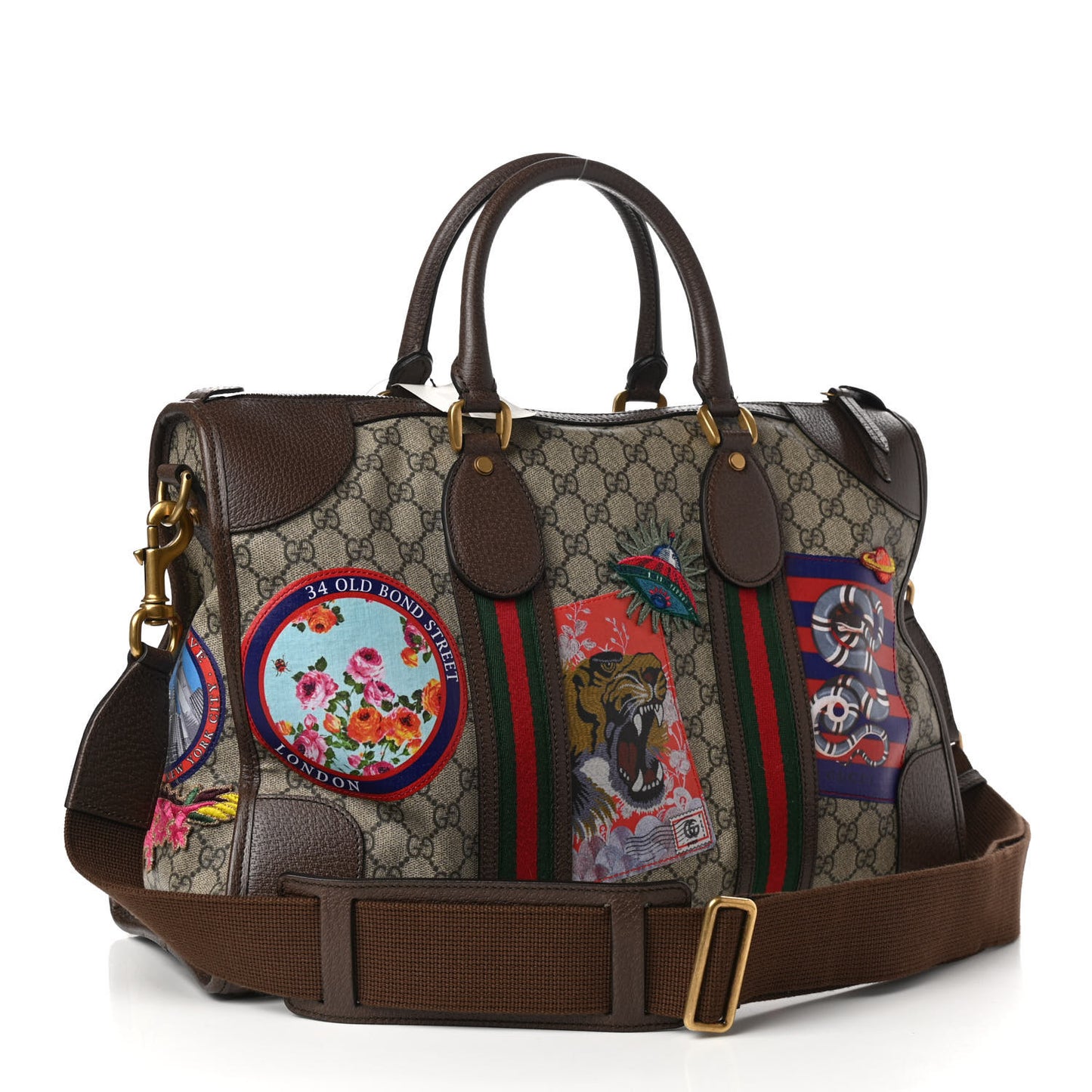 Soft GG Supreme Monogram Courrier Medium Duffle Bag Beige New Acero Multicolor