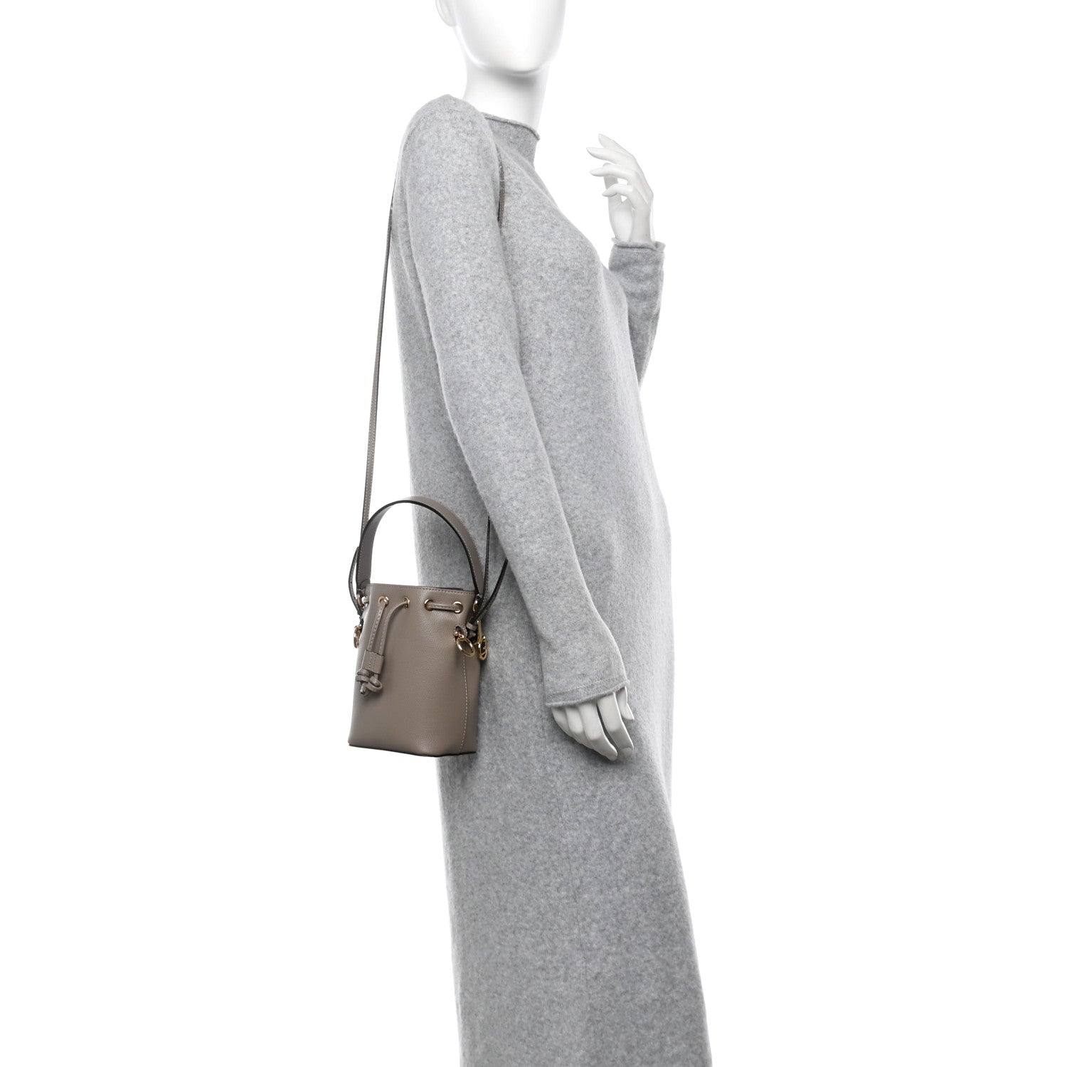 Fendi Vitello Cruise F is Fendi Mini Mon Tresor Bucket Bag Tortora 2 of 11