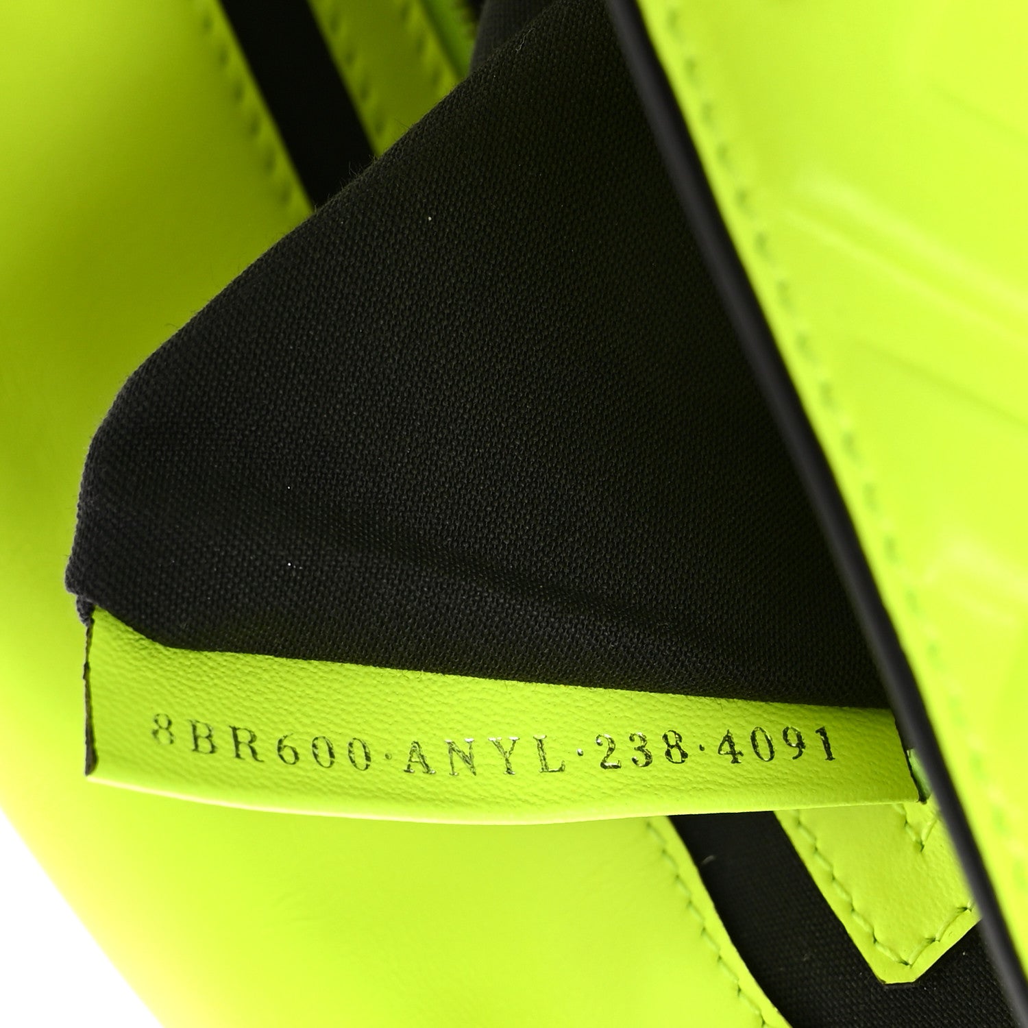 Fendi X MARC JACOBS Nappa FF 1974 Embossed Baguette Yellow Fluo 7 of 12