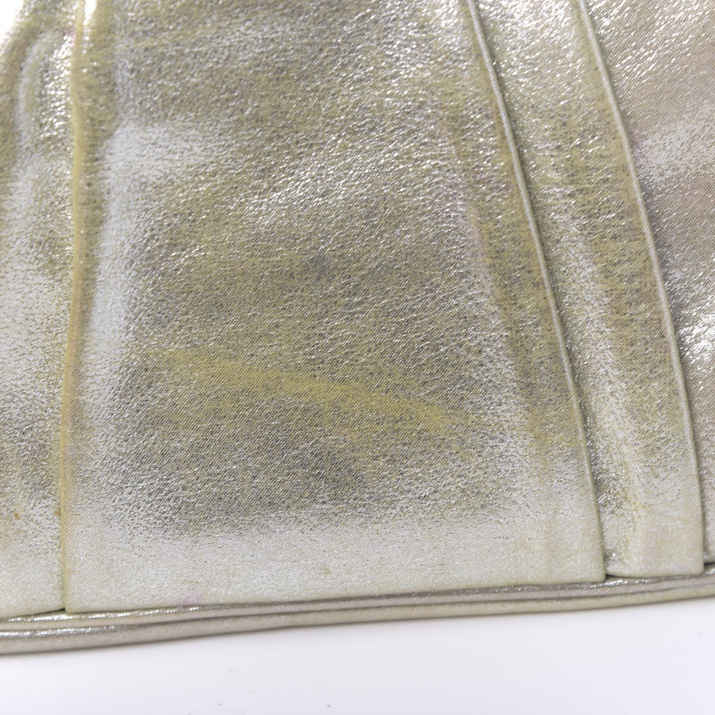 Metallic Calfskin Mia Pochette Silver