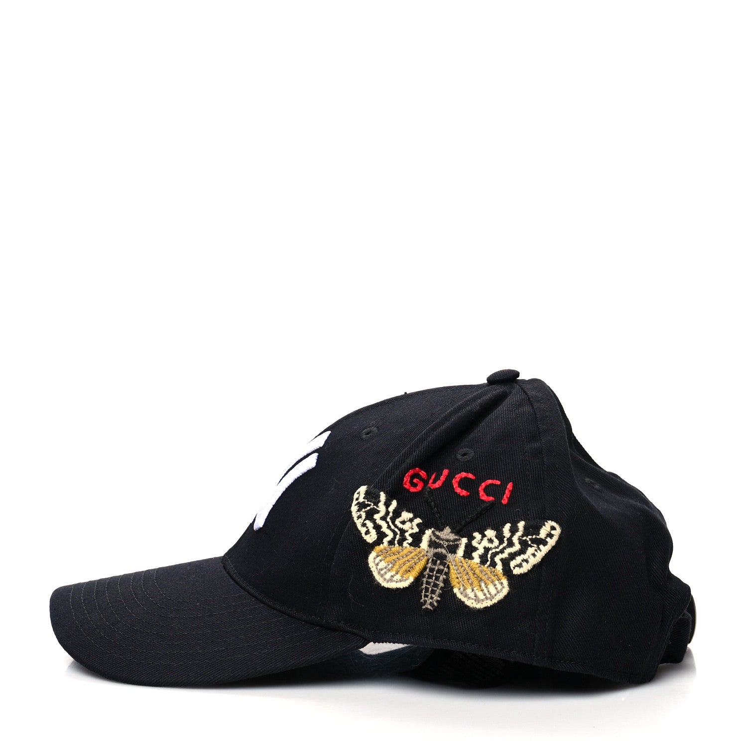 Gucci X MLB Cotton NY Yankees Baseball Hat 57-61 Black 3 of 8