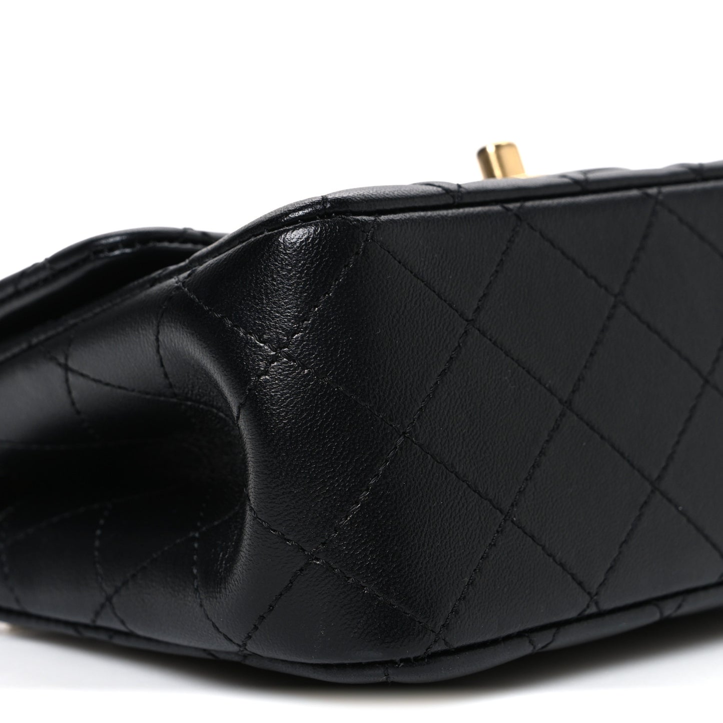 Lambskin Quilted Mini Sweet Camellia Flap Black