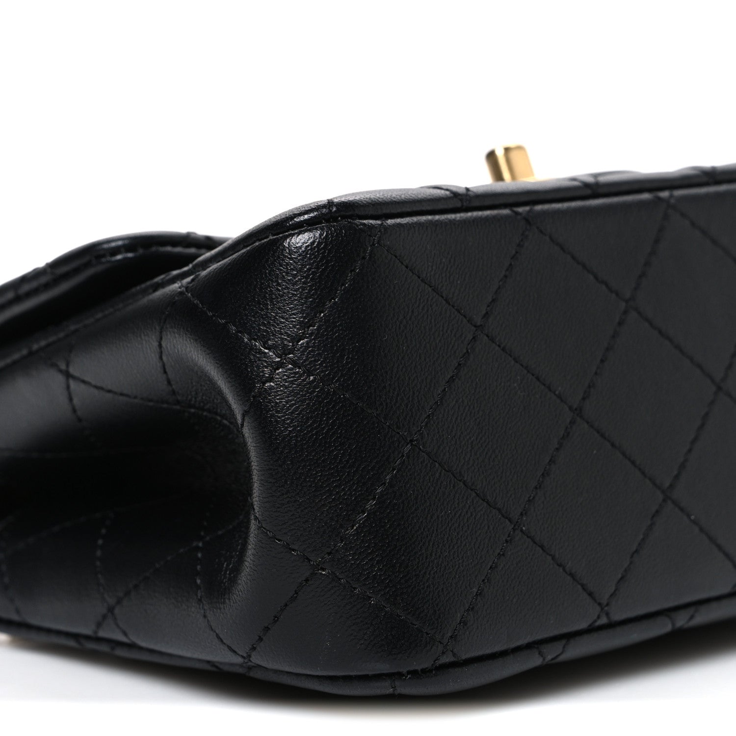 Chanel Lambskin Quilted Mini Sweet Camellia Flap Black 9 of 11