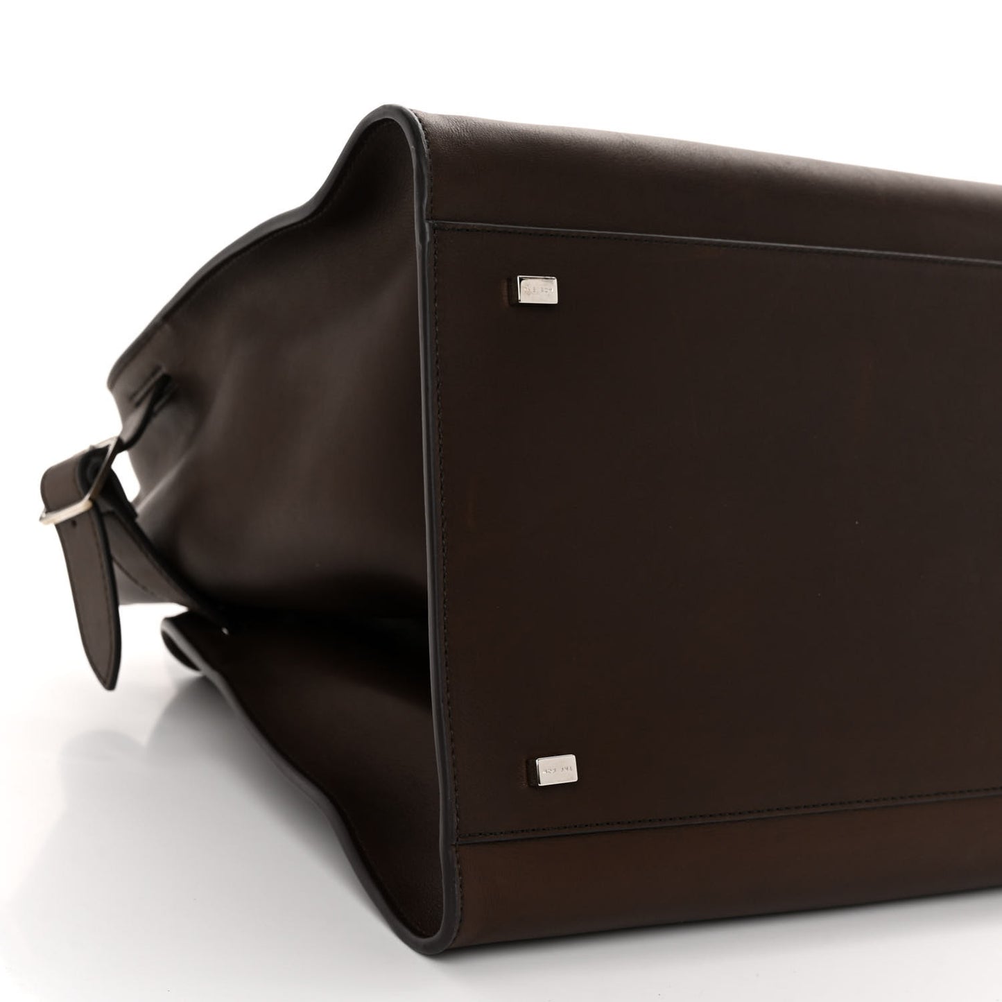 Polished Saddle Calfskin Soft Margaux 15 Deep Brown