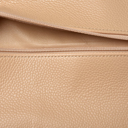Chanel Caviar Quilted Medium Double Flap Beige Clair 7 of 9