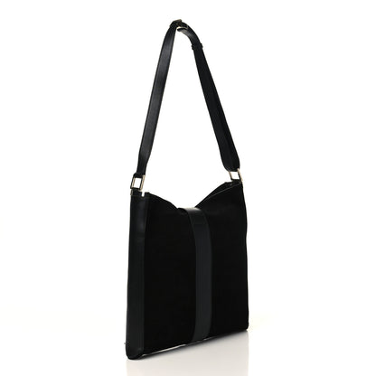 Gucci Suede Calfskin Jackie O Vertical Tote Black 3 of 10