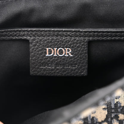 Christian Dior Grained Calfskin Oblique Mini Saddle Messenger Black 6 of 13