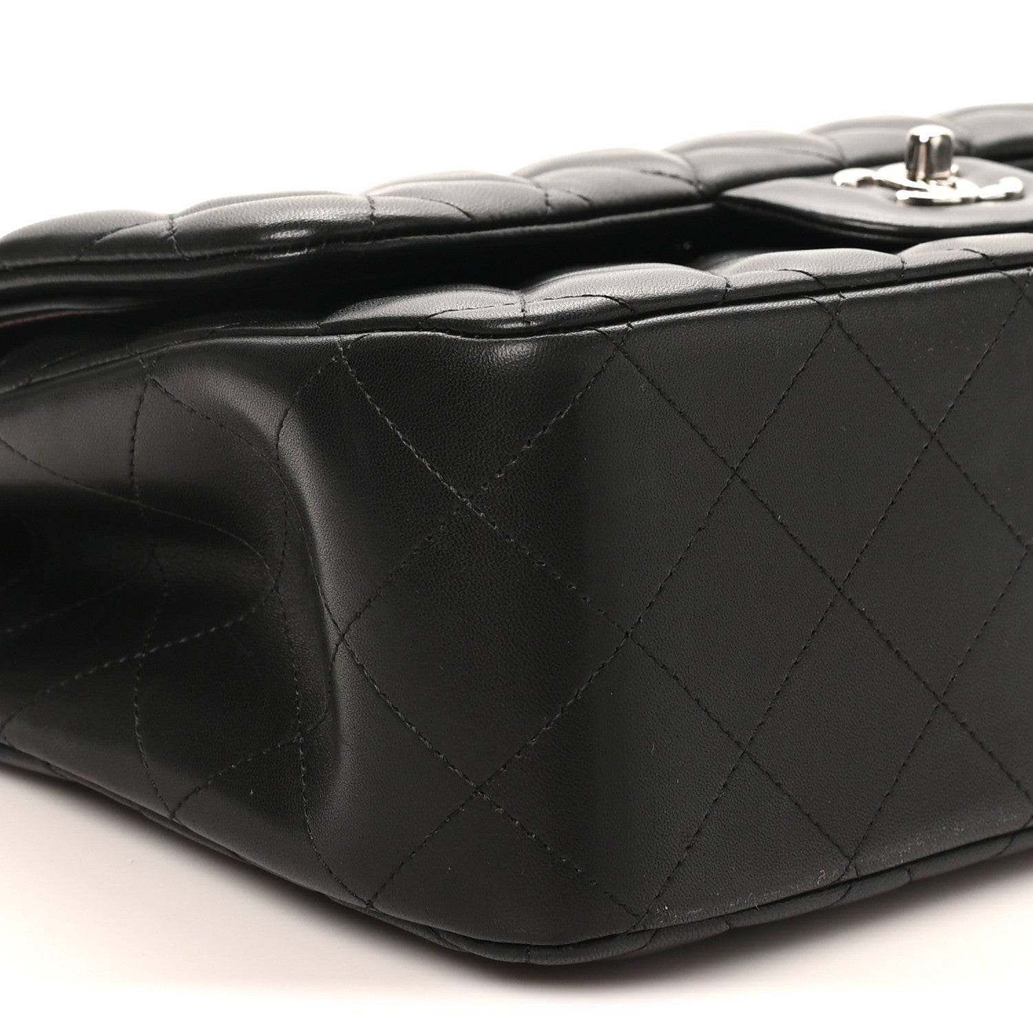 Chanel Lambskin Quilted Jumbo Double Flap Black 9 of 10