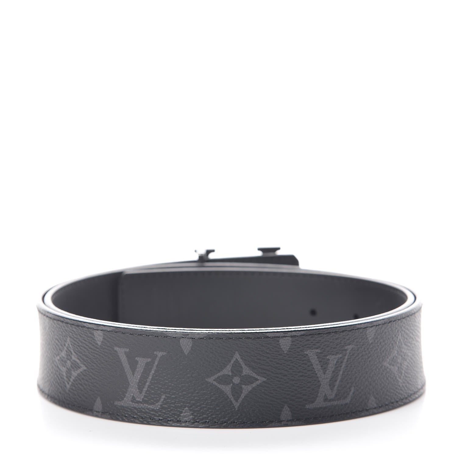 Louis Vuitton Monogram Eclipse Taigarama 40mm LV Initiales Reversible Belt 95 38 Black 3 of 6