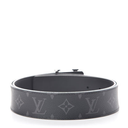 Louis Vuitton Monogram Eclipse Taigarama 40mm LV Initiales Reversible Belt 95 38 Black 3 of 6