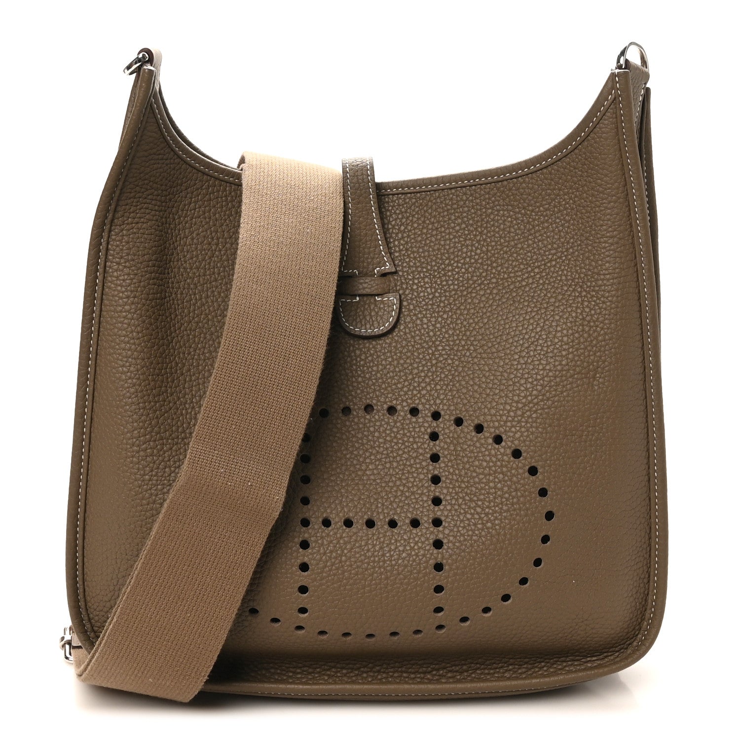 Hermes Taurillon Clemence Evelyne III PM Etoupe 1 of 10