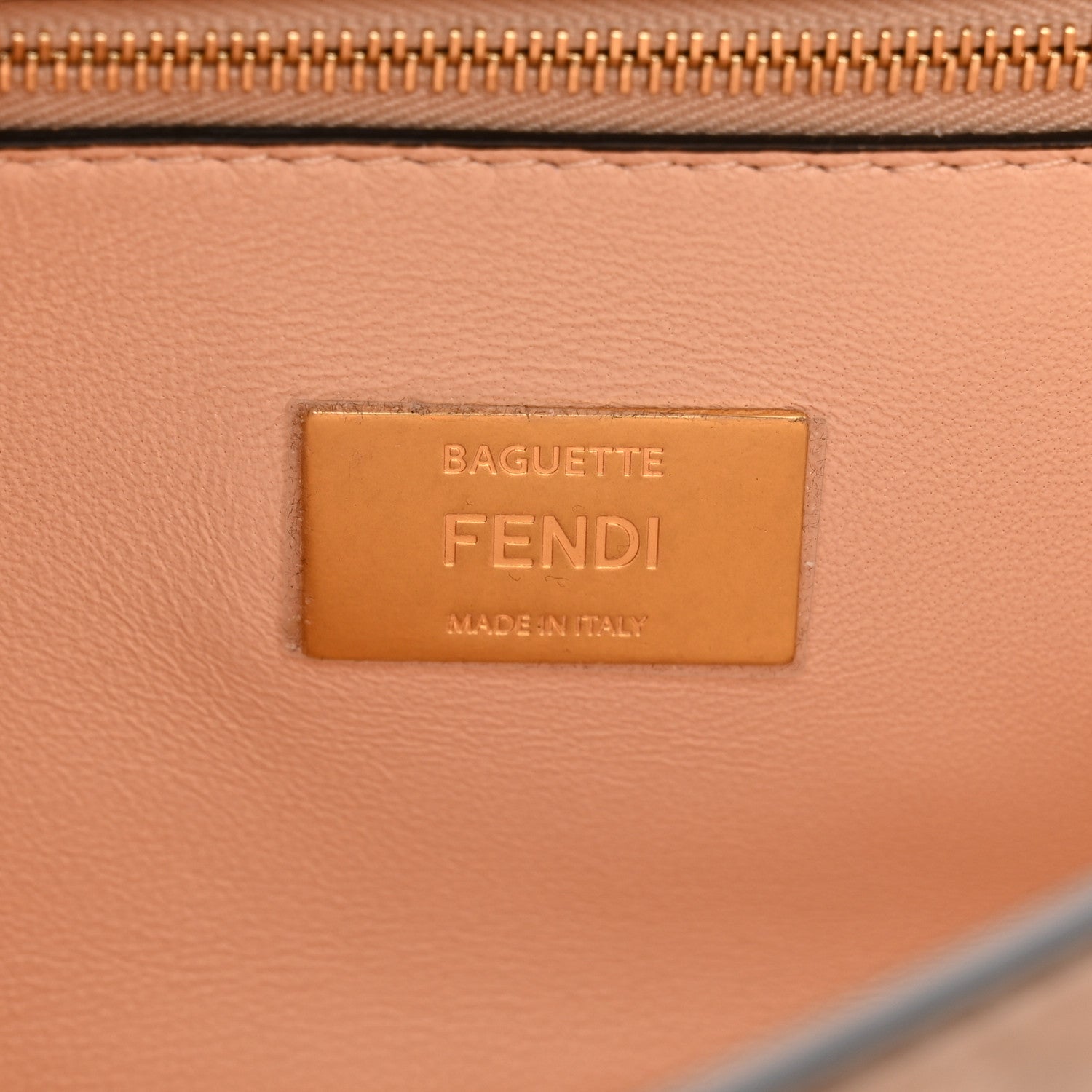 Fendi Nappa Small FF Embossed Midi Chain Baguette Light Rose 6 of 10