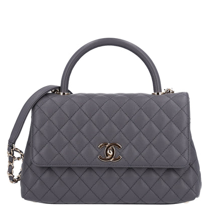 Chanel Caviar Quilted Small Coco Handle Flap Dark Grey 1 of 11