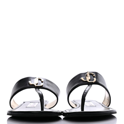 Jimmy Choo Kid JC Flat Sandals 39 Black 2 of 7