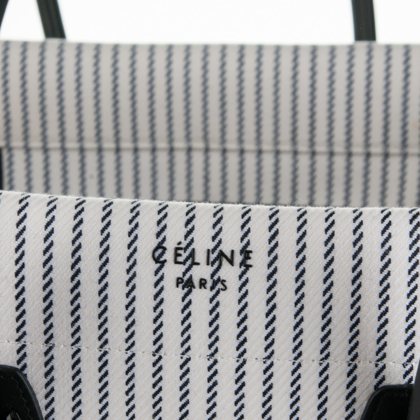 Cotton Canvas Striped Medium Phantom Luggage White Navy