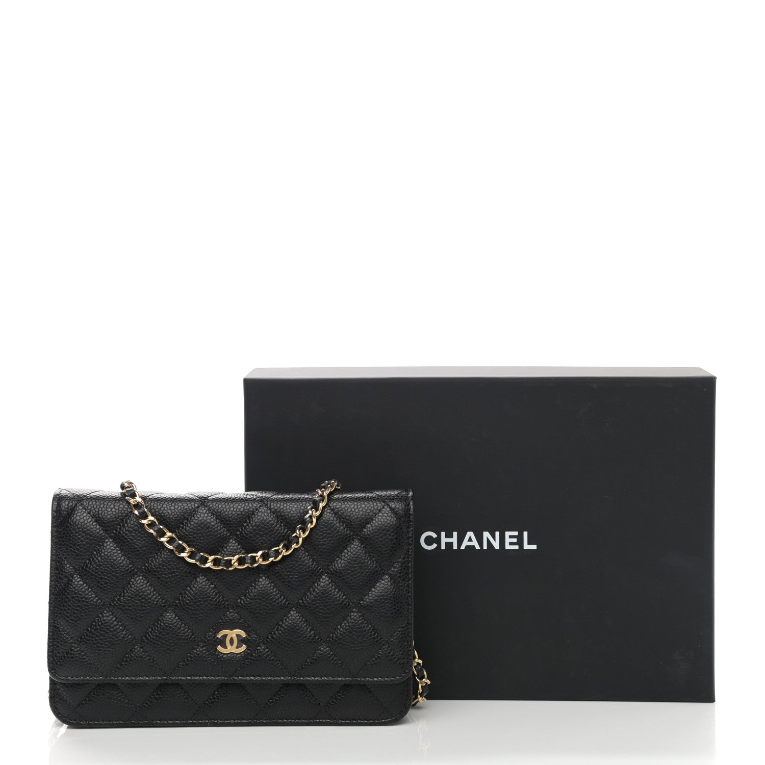Chanel Caviar Quilted Wallet On Chain WOC Black 10 of 10