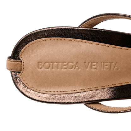 Bottega Veneta Metallic Lambskin Stretch Multi Strap 90mm Sandals 38 Fondant 6 of 11