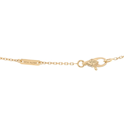 Van Cleef & Arpels 18K Yellow Gold Mother of Pearl Sweet Alhambra Pendant Necklace 4 of 6