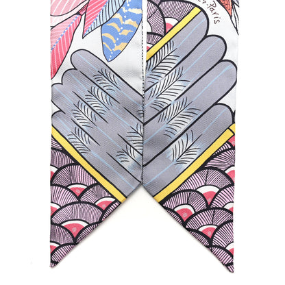 Hermes Silk Tree Of Song Twilly Bleu Pale Rose Blue Jean 2 of 4