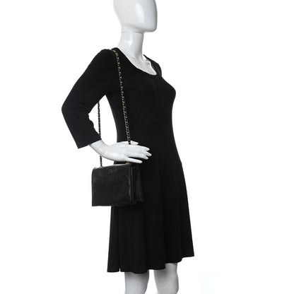 Chanel Lambskin Quilted CC Small Single Flap Black 2 of 11