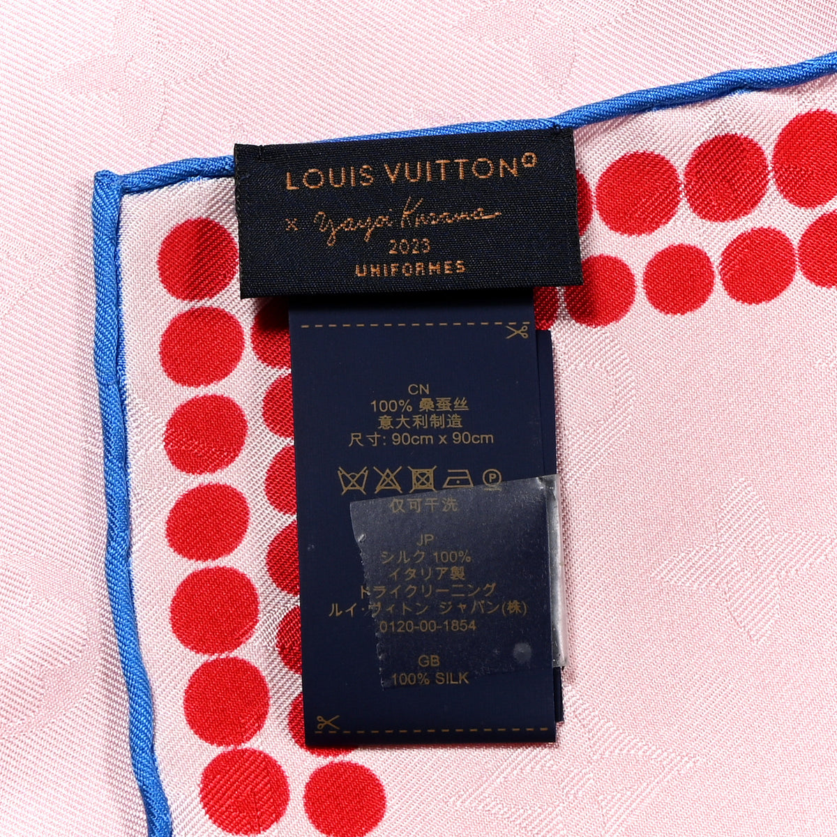 Silk Monogram LV x YK Kusama Flowers Square Scarf 90 Pink