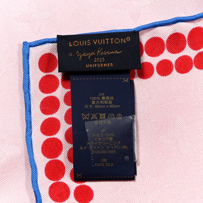 Louis Vuitton Silk Monogram LV x YK Kusama Flowers Square Scarf 90 Pink 2 of 3