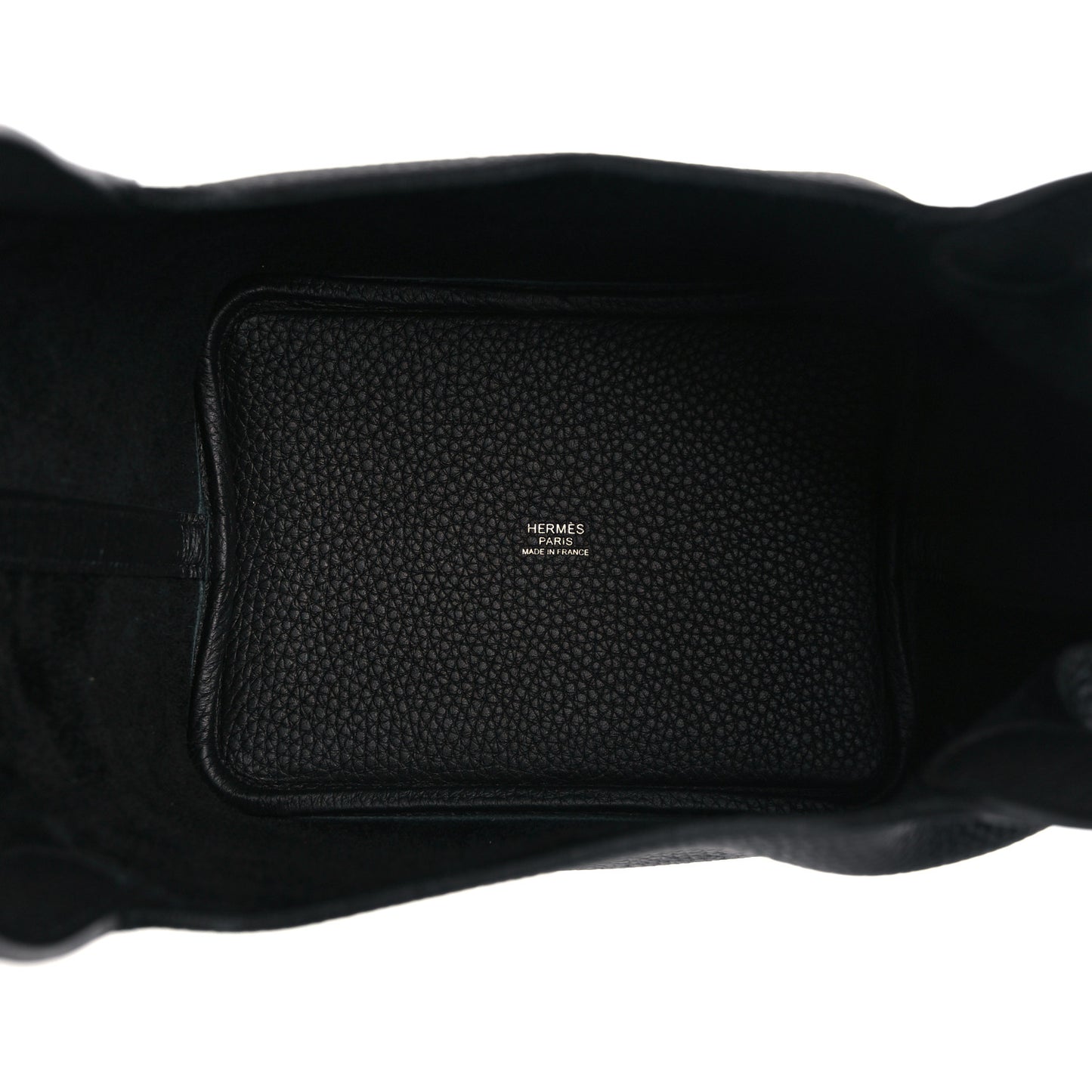 Taurillon Clemence Monochrome Picotin Lock 18 PM Black