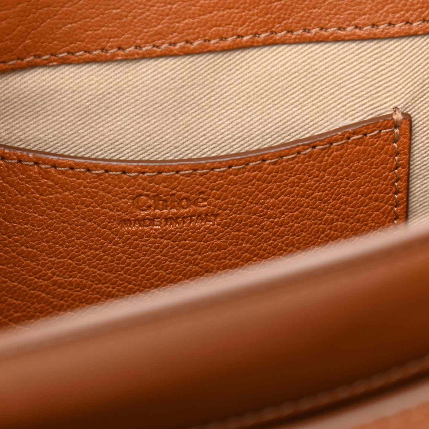Grained Calfskin Large Tess Bag Caramel