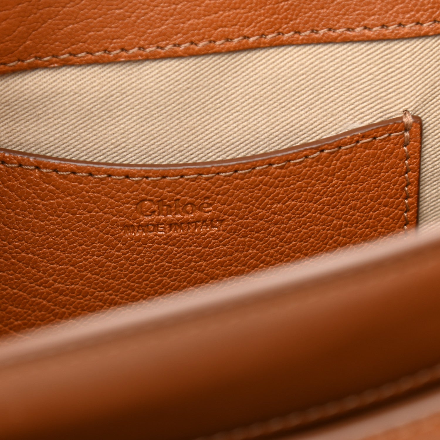 Chloe Grained Calfskin Large Tess Bag Caramel 6 of 7