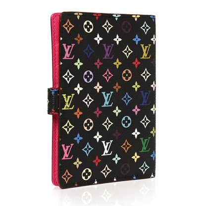 Louis Vuitton Monogram Multicolor Small Ring Agenda Cover Black Grenade 3 of 9