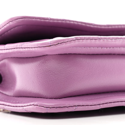 Chanel Shiny Lambskin Quilted Extra Mini Flap Purple 9 of 10