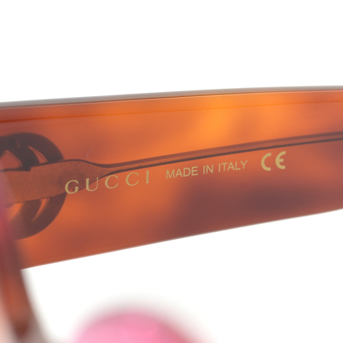Acetate Round GG0084S Sunglasses Glitter Fuchsia