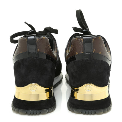 Louis Vuitton Suede Monogram Run Away Sneakers 38 Black 5 of 12