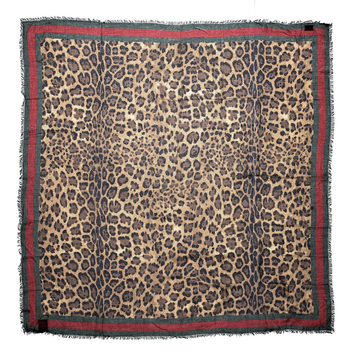 Modal Silk Leopard Web Print Web Scarf